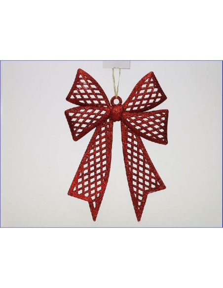 APP. FIOCCO ROSSO C/GLITTER 23x32cm