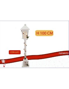 LAMPIONE BIANCO IN LEGNO LUMINOSO CM.100