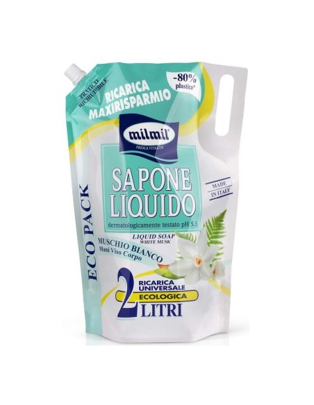 MIL MIL SAPONE LIQUIDO MUSCHIO BIANCO 2 LITRI