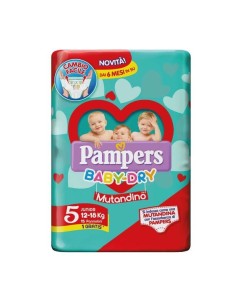 PAMPERS BABY DRY MUTANDINA 5 TAGLIA 