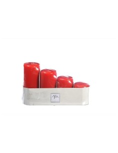 SET 4 CANDELE ROSSA D 5 CM