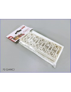 SET 70 GANCI DECORATIVI BIANCHI