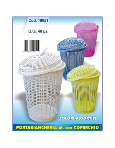 PORTABIANCHERIA FORATO CON COPERCHIO FATIGATI