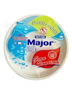 PIATTI PIANI 20 PZ RIUTILIZZABILI