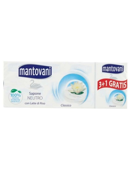 MANTOVANI SAPONE SOLIDO CLASSICO 4 PEZZI 100 GR