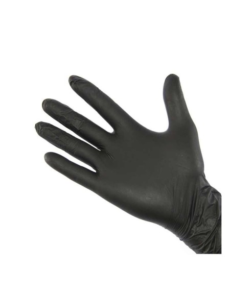 GUANTI IN NITRILE NERI 100 PZ TAGLIA M
