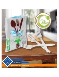 FORCHETTE IN AMIDO DI MAIS BIO  24 PEZZI FATIGATI