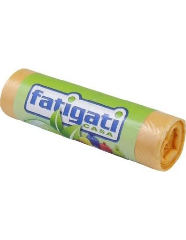 FATIGATI SACCHETTO SPAZZATURA CON LEGAGGI 70 X 110 AMBRA