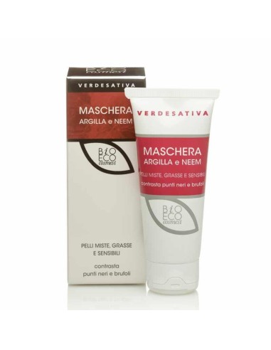 VERDESATIVA MASCHERA ARGILLA E NEEM  PELLI MISTE GRASSE SENS