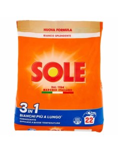 SOLE DETERSIVO POLVERE 3 IN 1 BIANCO SPLENDENTE 22  LAVAGGI