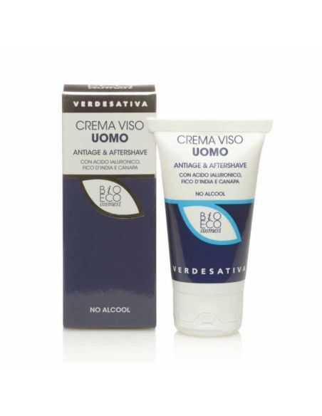 VERDESATIVA CREMA VISO UOMO ANTIAGE E AFTERSHAVE BIOLOGICO