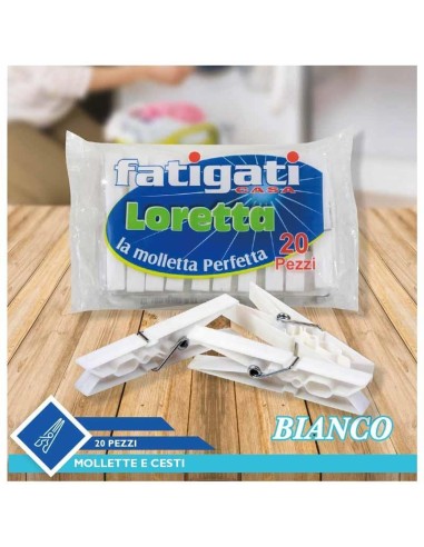 FATIGATI MOLETTA BUCATO BIANCA LORETTA 20 PEZZI 