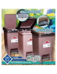 FATIGATI PATTUMIERA CON PEDALE 8 LT MARRONE