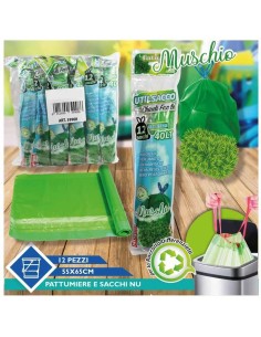 FATIGATI SACCHETTO SPAZZATURA MUSCHIO CON LACCI 55 X 65 