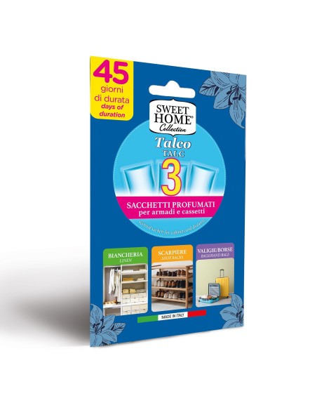 SWEET HOME PROFUMATORE CASSETTO TALCO 3 PEZZI 