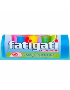 FATIGATI SACCHETTO SPAZZATURA CON LEGAGGI 50 X 60 BLU