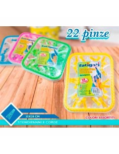 STENDINO BUCATO RETTANGOLARE 22 PINZE 