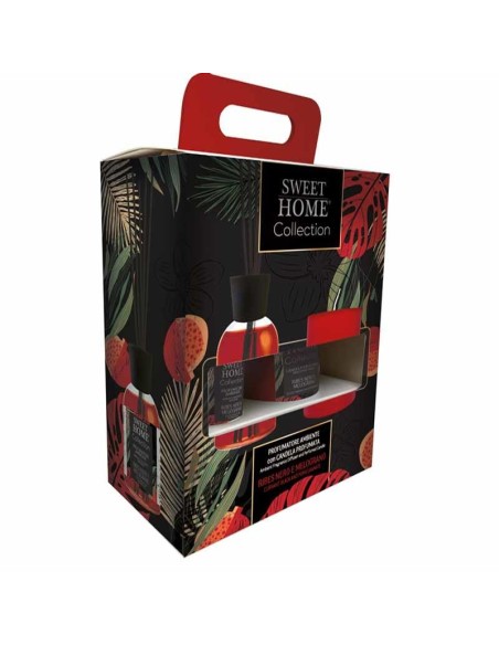 SWEET HOME RIBES NERO E MELOGRANO PROFUMA AMBIENTE E CANDELA