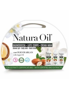 NATURA OIL KIT ARGAN  DOCCIA 400 ML LATTE 200 ML CREMA MANI 