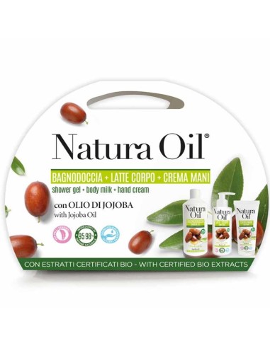 NATURA OIL KIT JOJOBA DOCCIA 400 ML LATTE 200 ML CREMA MANI