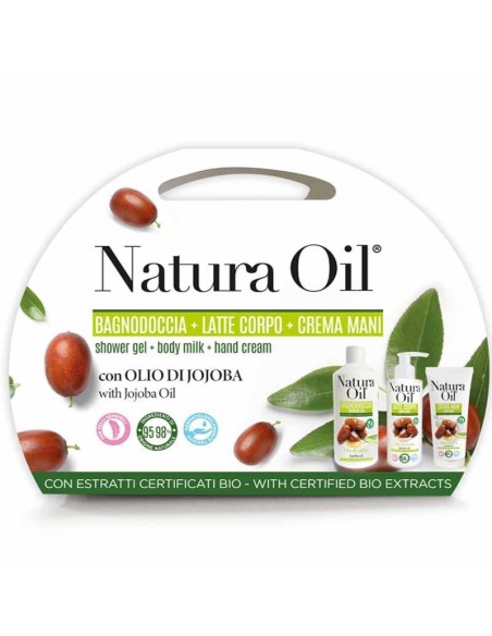 NATURA OIL KIT JOJOBA DOCCIA 400 ML LATTE 200 ML CREMA MANI