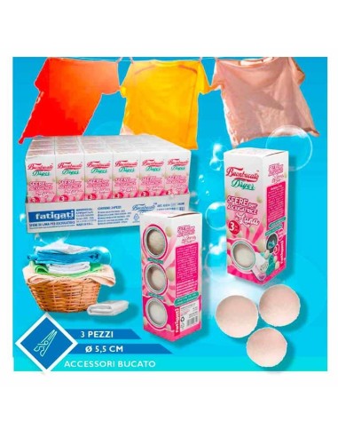 FATIGATI SFERE DI LANA PER ASCIUGATRICE 3 PEZZI 