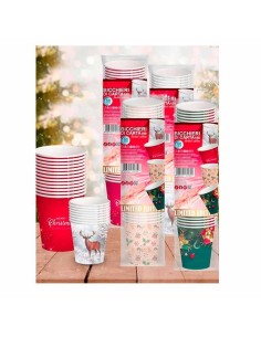BICCHIERI CAFFE NATALIZI MONUSO IN CARTA 50 PEZZI 