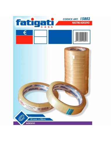 FATIGATI NASTRO ADESIVO TRASPARENTE 18 MM 50 METRI