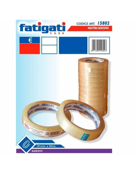 FATIGATI NASTRO ADESIVO TRASPARENTE 18 MM 50 METRI