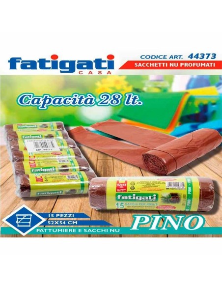 FATIGATI SACCHETTO SPAZZATURA CON MANICI PINO 52 X 54