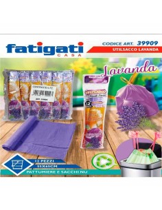 FATIGATI SACCHETTO SPAZZATURA LAVANDA CON LACCI 55 X 65 