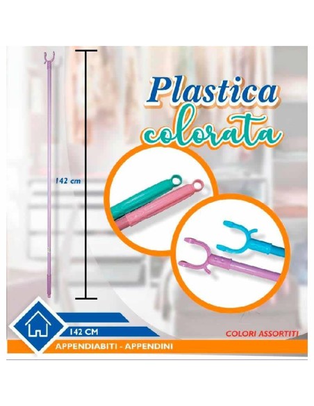 MANICO APPENDI ABITI IN PLASTICA 1,42 MT