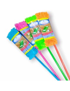 SCOPA COMPLETA DI MANICO E PANNO MICROFIBRA 