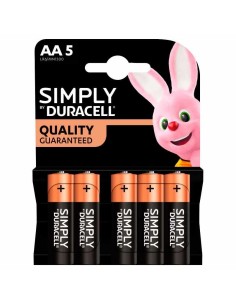 DURACELL SIMPLY PILE STILO AA 5 PEZZI 