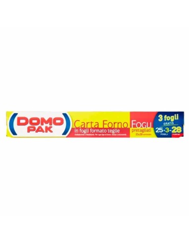 DOMOPAK CARTA FORNO FOGLI 28 PZ 10 MT