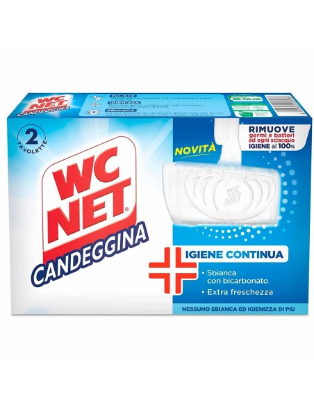 WC NET TAVOLETTE WC CON CANDEGGINA 2 PEZZI 