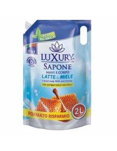 LUXURI SAPONE LIQUIDO IN BUSTA LATTE E MIELE 2 LT