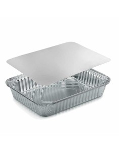FOLI VASCHETTA IN ALLUMINIO CON COPERCHIO 3 PORZIONI 