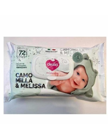 DEALO SALVIETTINE BABY CAMMOMILLA E MELISSA72 PEZZI 