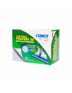 L'UNICO PANNI CATTURAPOLVERE 3D 18 PEZZI 30 X 21,5 CM