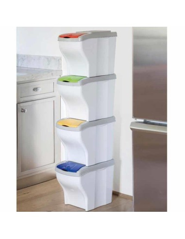 PATTUMIERA POKER SET 4 PZ IMPILABILI VERTICALI 