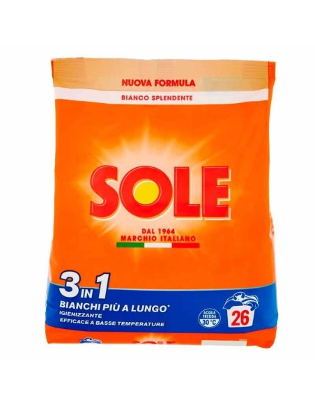 SOLE DETERSIVO IN POLVERE BIANCO SPLENDENTE 26 MISURINI 