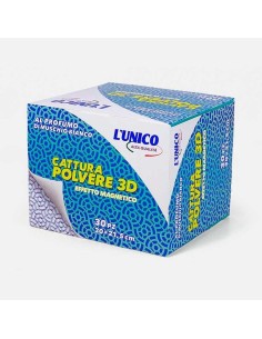 L' UNICO PANNO CATTURAPOLVERE 3D MUSHIO BIANCO 30 PZ 30 X 21