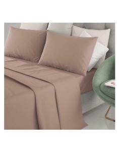 IRGE COMPLETO LETTO MATRIMONIALE TINTA UNITA TORTORA