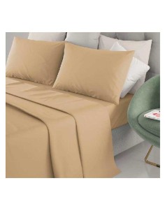IRGE COMPLETO LETTO MATRIMONIALE TINTA UNITA BEIGE