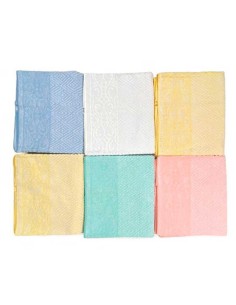 ASCIUGAMANI IN SPUGNA SET 6 PIU' 6 PEZZI COLORI ASSORTITI