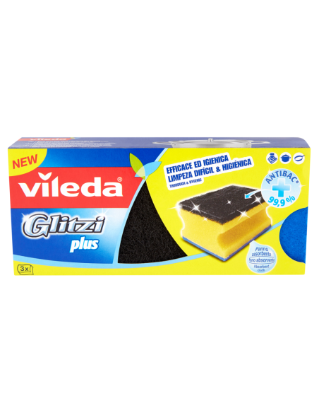 VILEDA GLITZI PLUS FIBRA NERA 2+1 04235