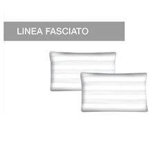 COPRI FEDERE FASCIATO IN COTONE CON ZIP 2 PZ 50 X 80 CM