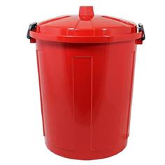 BIDONE BIG BIN 50 LT CON COPERCHIO CHIUSURA ERMETICA ROSSO