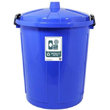BIDONE BIG BIN 50 LT CON COPERCHIO CHIUSURA ERMETICA BLU